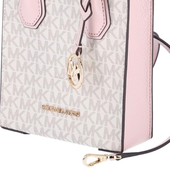 MICHAEL KORS Mercer X-Small Mini Pebbled Leather Crossbody Powder Blush NWT - Picture 3 of 16